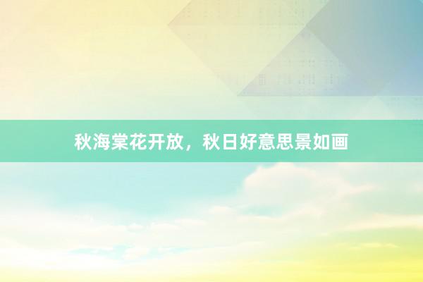 秋海棠花开放，秋日好意思景如画