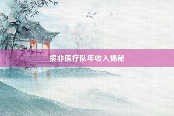   援非医疗队年收入揭秘